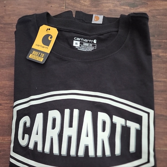 Carhartt Men's 105185 Loose Fit Heavyweight Short-Sleeve Logo Graphic T-Shirt - - Picture 2 of 3